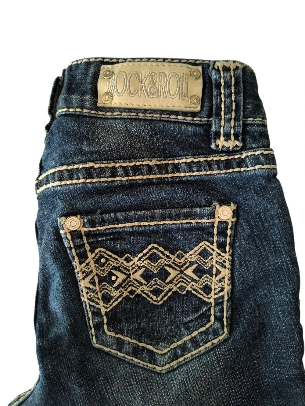 Girls Rock&Roll Cowgirl Boot Cut Jeans Size 8